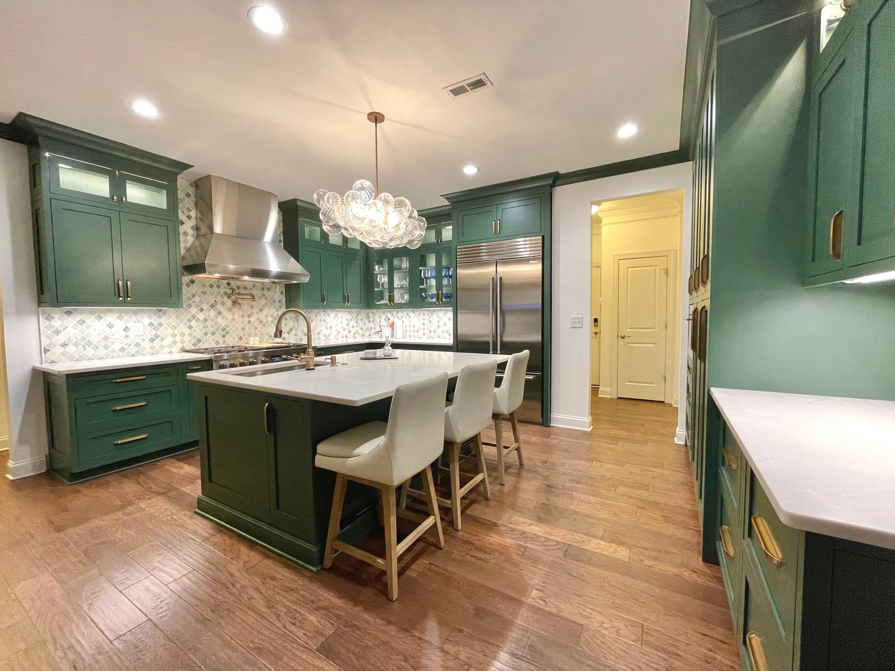 Clean Green Modern Kitchen